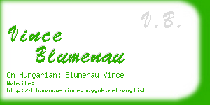 vince blumenau business card